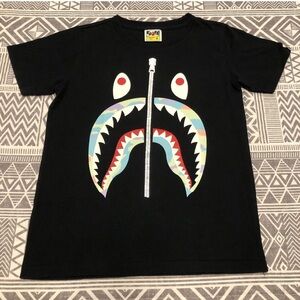 A Bathing Ape Bape Camo Shark Tee Shirt Size Extra Small